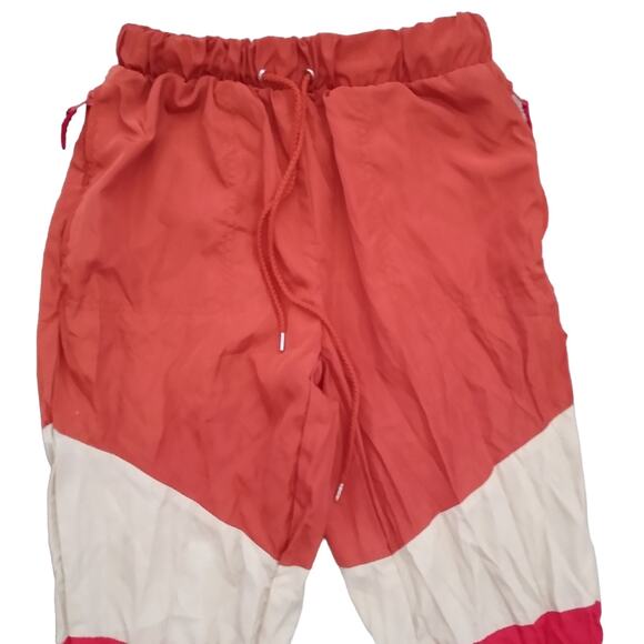 ❄️2/$5❄️[B4] New Look Sport Jogger Pants Colorblock Satiny Drawstring, Size M - Picture 2 of 4